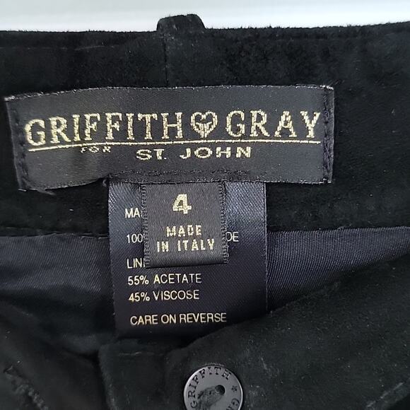 Vintage Griffith & Gray for St. John Straight Leg Suede Jeans, 4 - Picture 6 of 13